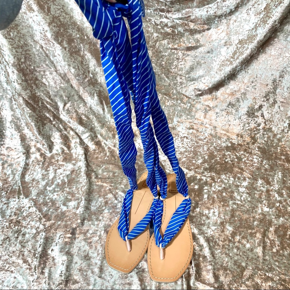 Dolce Vita Striped Henley Ankle Wrap Sandals - Picture 4 of 6